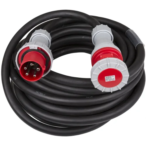 CEE-Kabel 63A, schwarz, 25m