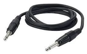 Klinkenkabel, Jack m 6.3mm mono - Jack m 6.3mm mono