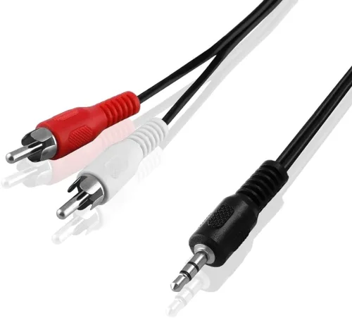 Klinkenkabel, Jack m 3.5mm stereo - Cinch L+R m