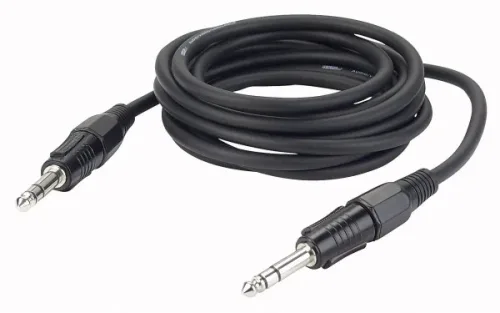 Klinkenkabel, Jack m 6.3mm stereo - Jack m 6.3mm stereo