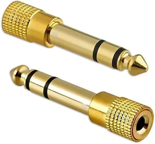 Adapter, Jack f 3.5mm - Jack m 6.3mm stereo