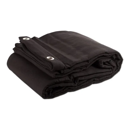 Molton, Giebeldreieck 12x2.1,8m, für 12m Festzelt, schwarz, 340g/m2, Qualität-A