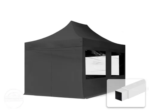 Faltzelt, ECOTENT, 4.5 x 3m, schwarz