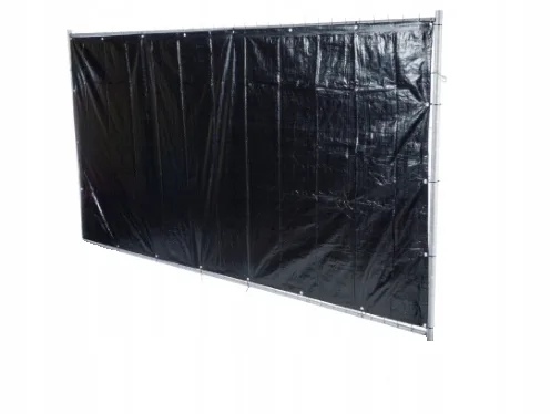 Bauzaunplane, 3.41 x 1.76m, schwarz