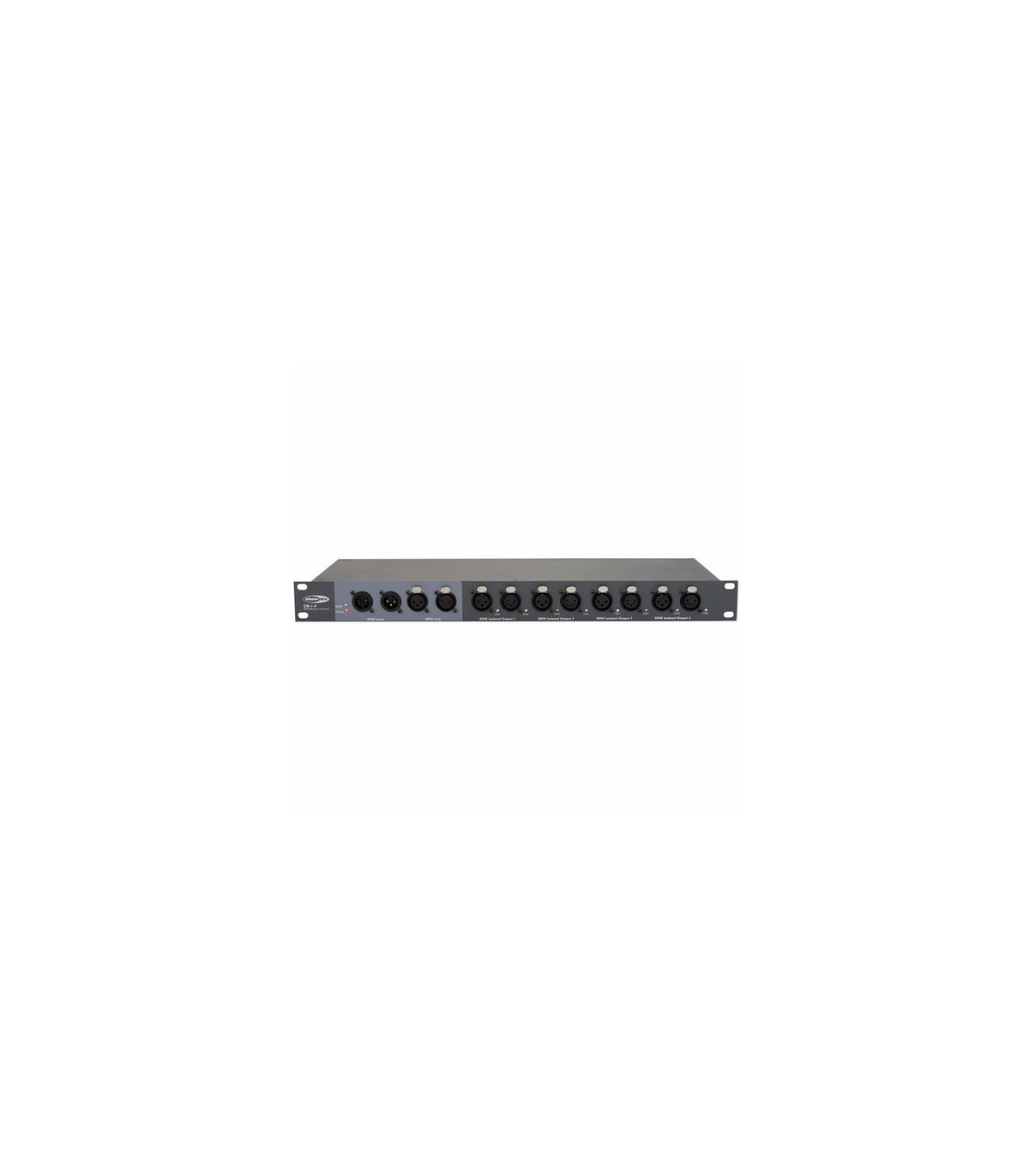 DMX-Splitter, Light Processor Buffer, in XLR 5-p - out 4x XLR 3/5-p