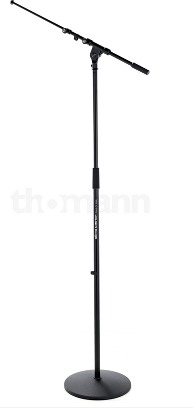 Mikrofonstativ, K&M 26145, Höhe 100 - 170 cm, (Guss-Rundsockel Ø 30cm)
