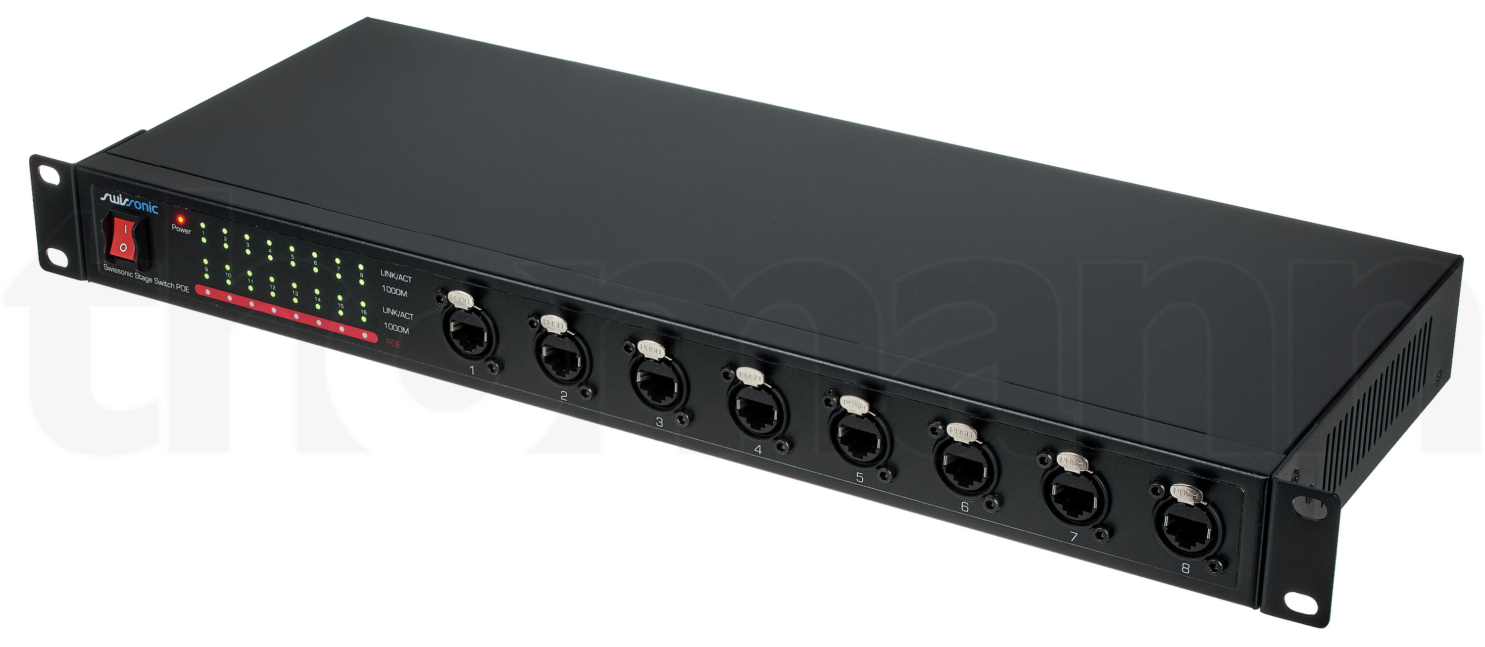 Switch,  Swissonic Stage Switch POE, 16 Port