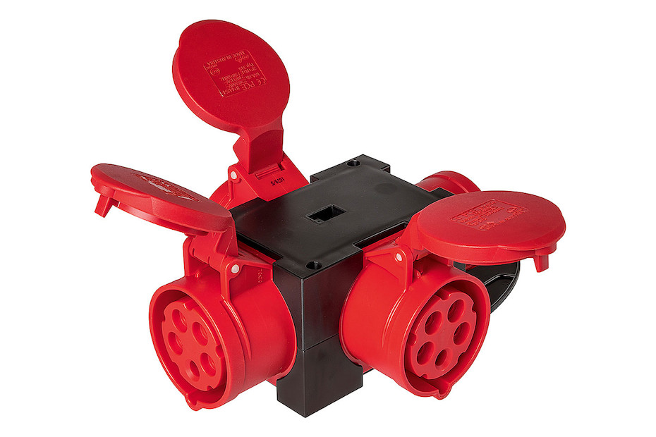 Steckverteiler, HTCN, In CEE16, Out 3x CEE16