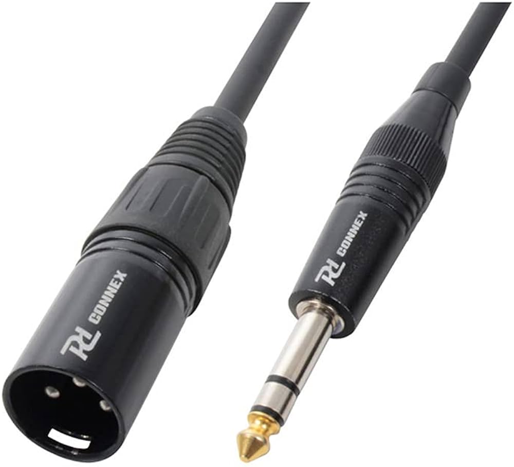 Klinkenkabel, Jack m 6.3mm stereo - XLR-M