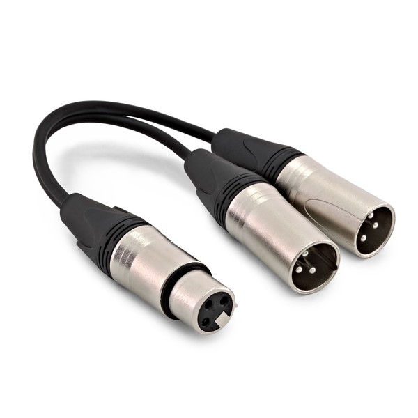 XLR-Kabel, XLR f - 2x XLR m