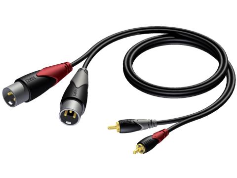 2x cinch m - 2x XLR m