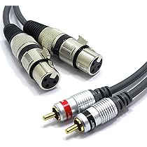 2x cinch m - 2x XLR f