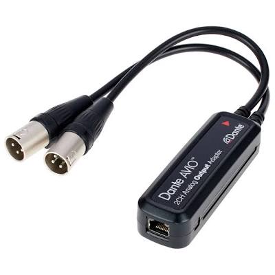 Adapter, Dante Avio Rj45- 2x XLR m