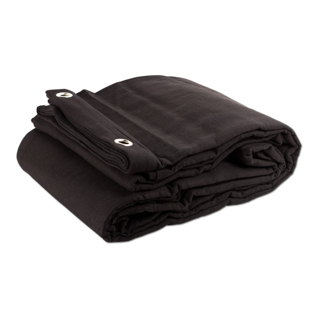 Molton, 5x3m, schwarz, 340g/m2 Qualität-A (5&3m = geöste Seite)