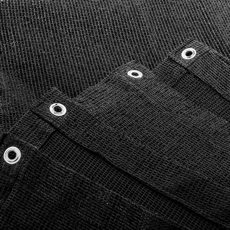 Meshgewebe, 3.8x3.8m, schwarz (alle Seiten geöst)