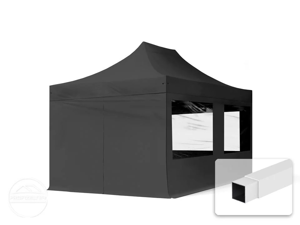 Faltzelt, ECOTENT, 4.5 x 3m, schwarz