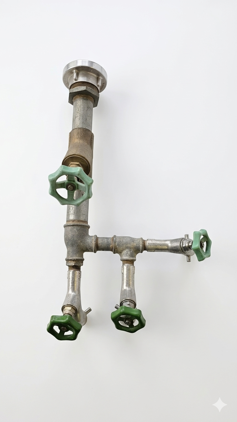 Wasserverteiler, Input: Storz 55, Output: 3 x 3/4'' Aussengewinde