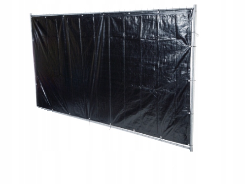 Bauzaunplane, 3.41 x 1.76m, schwarz