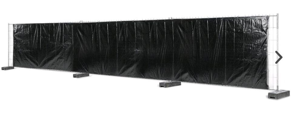 Bauzaunplane, 10 x 1.76m, schwarz